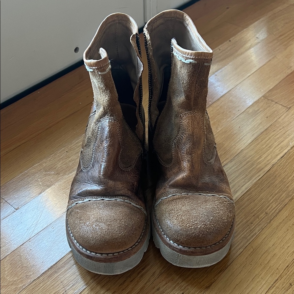 Bed Stu Brown Ankle Boots